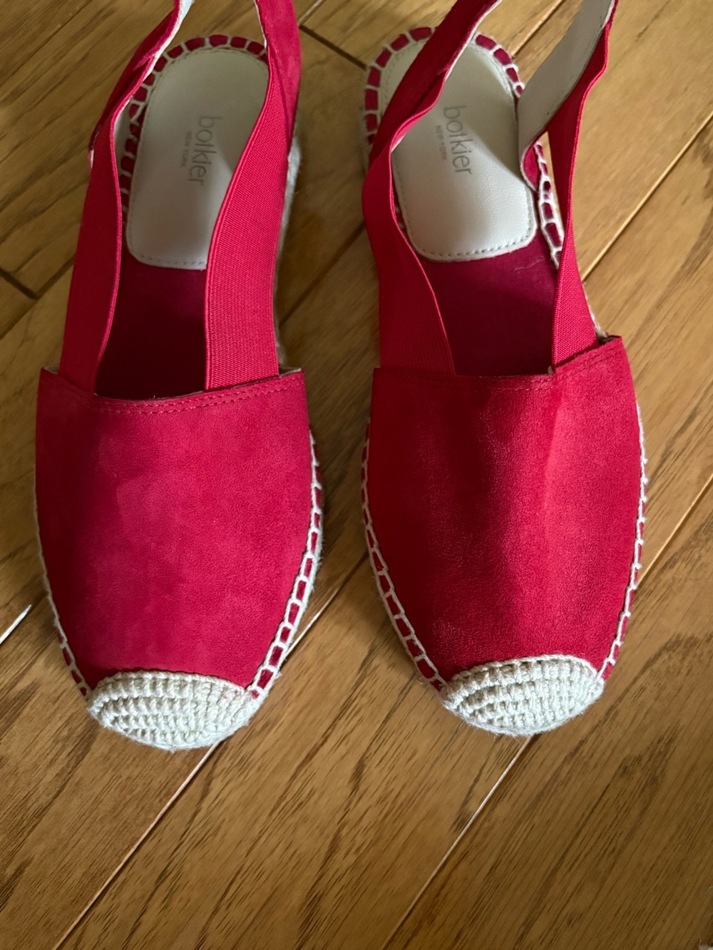 New Botkier Henry Red Suede Slingback
Espadrille Sandal Size 7